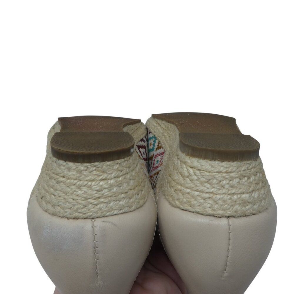 David Tate Sangria Woven Jute Geometric Print Espadrille Loafers Womens 9 - Picture 11 of 13